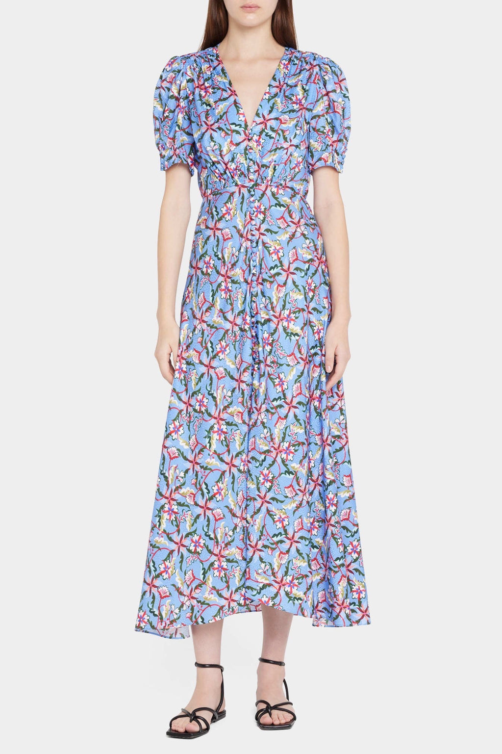 Midi Dress with puffed Sleeve