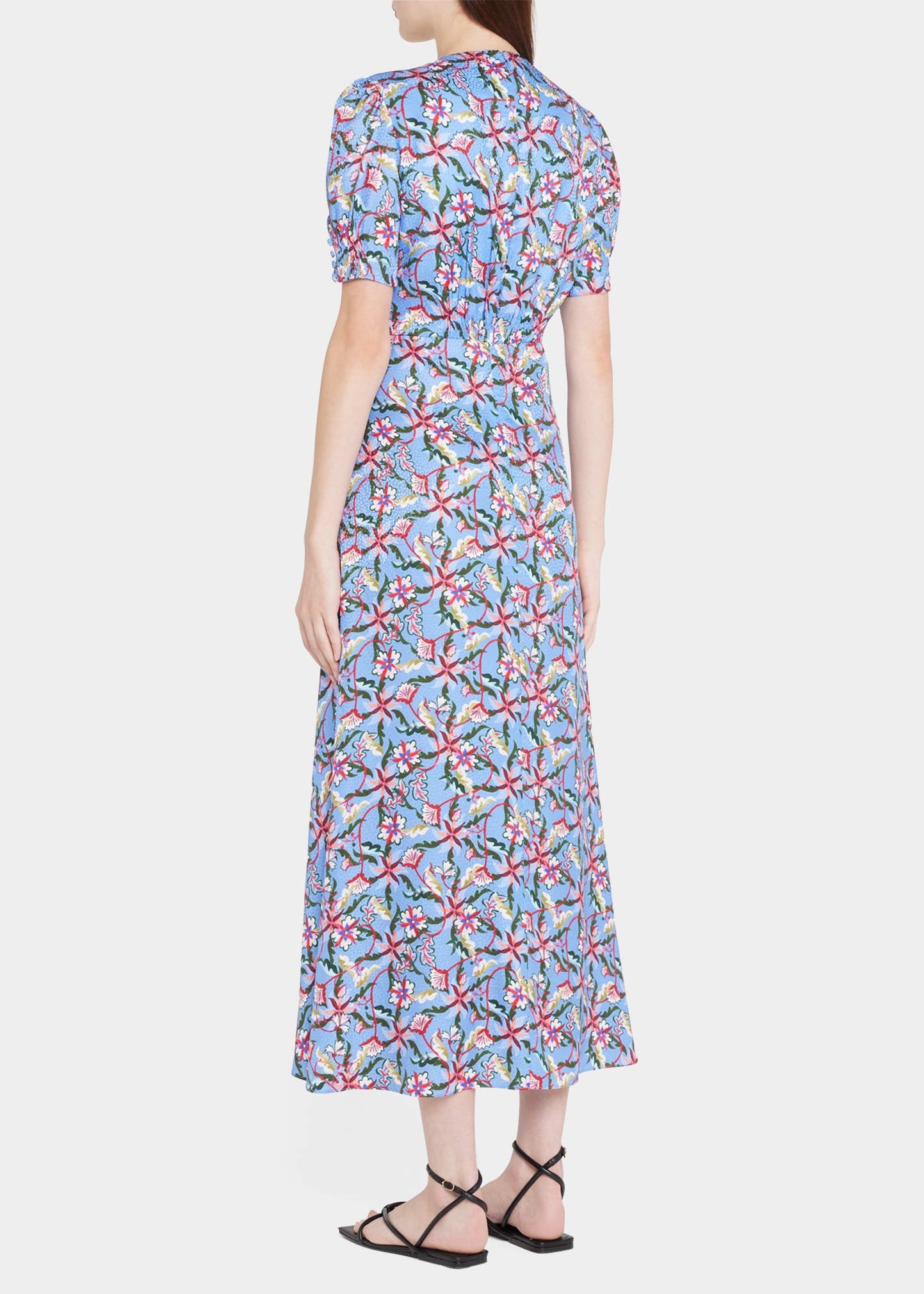 Midi Dress with puffed Sleeve