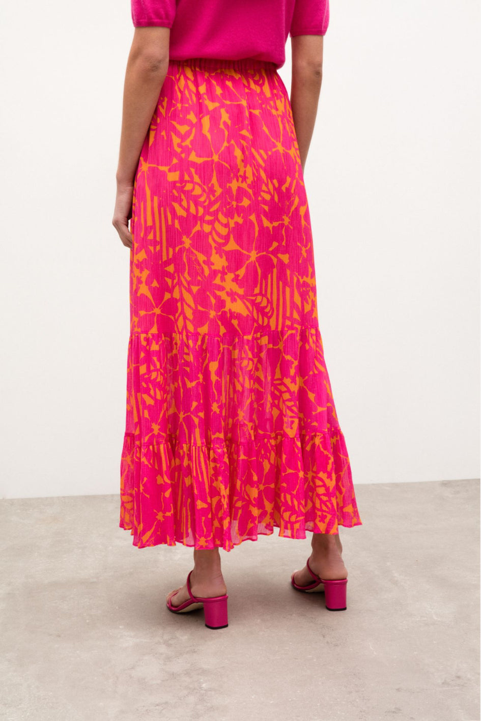 Silk-Cotton Maxi Skirt