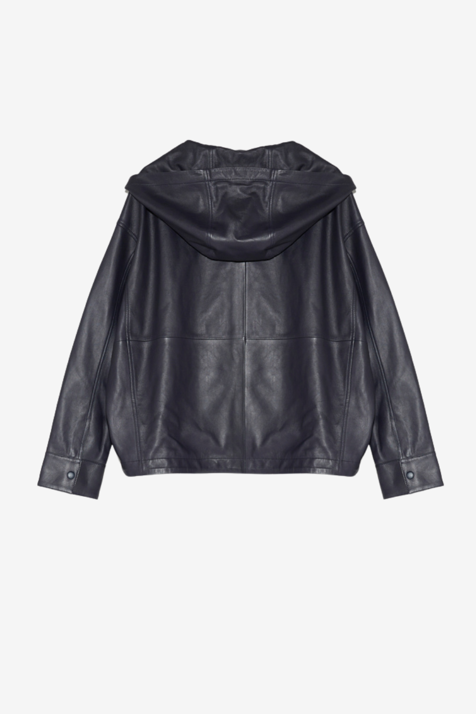 Hooded Lamb Leather Jacket
