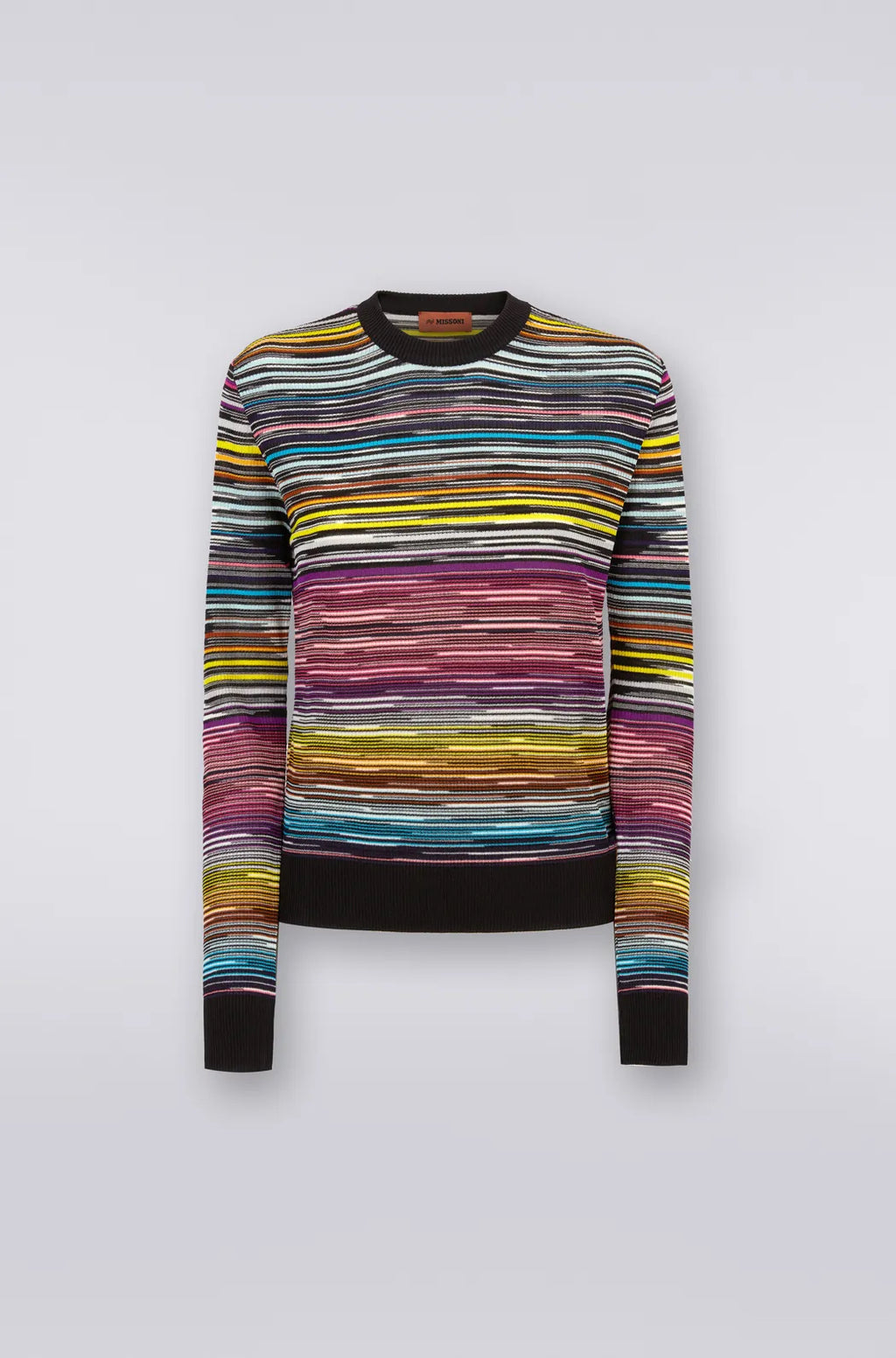 Striped Colored Round Neck Sweater