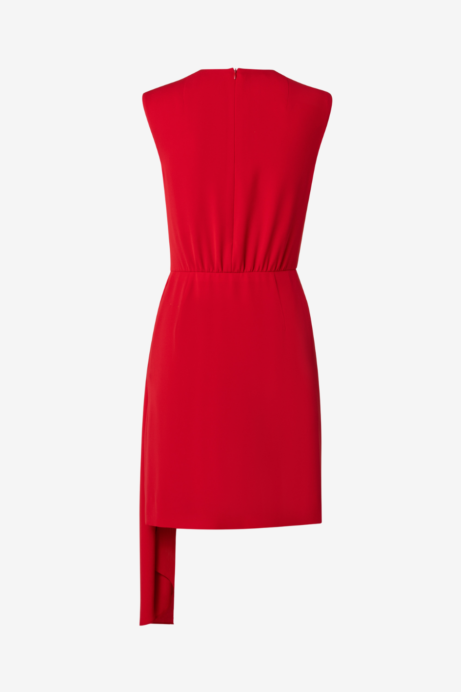 Kleid aus Seiden-Crêpe mit V-Ausschnitt