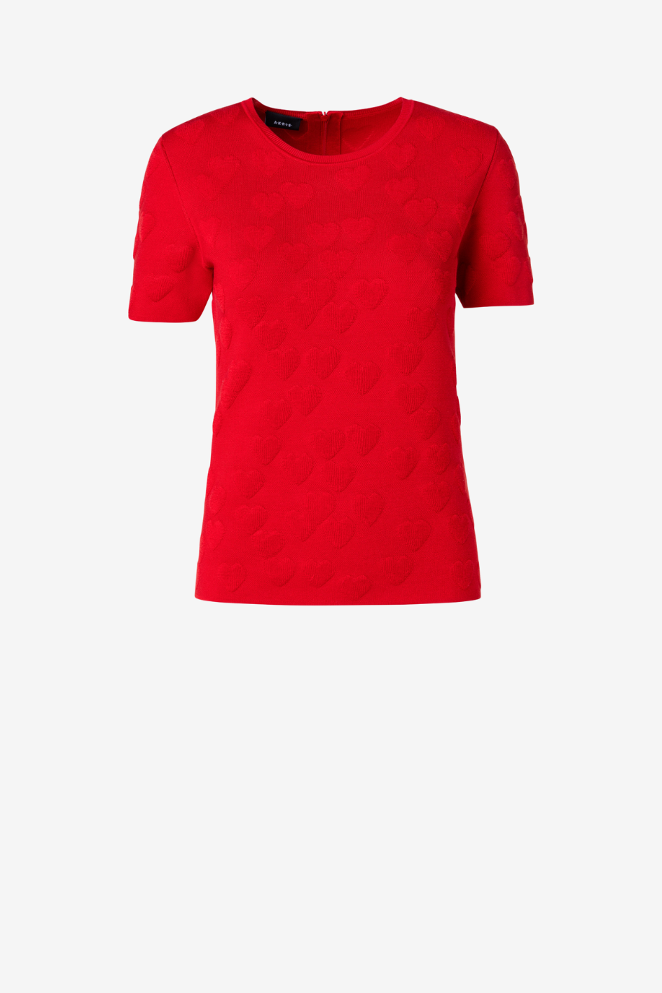 Seiden Top mit Heart Prints