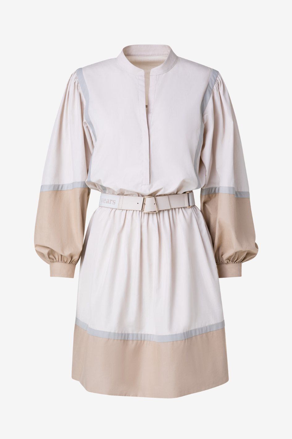 Colorblock Kleid aus Baumwoll-Popeline