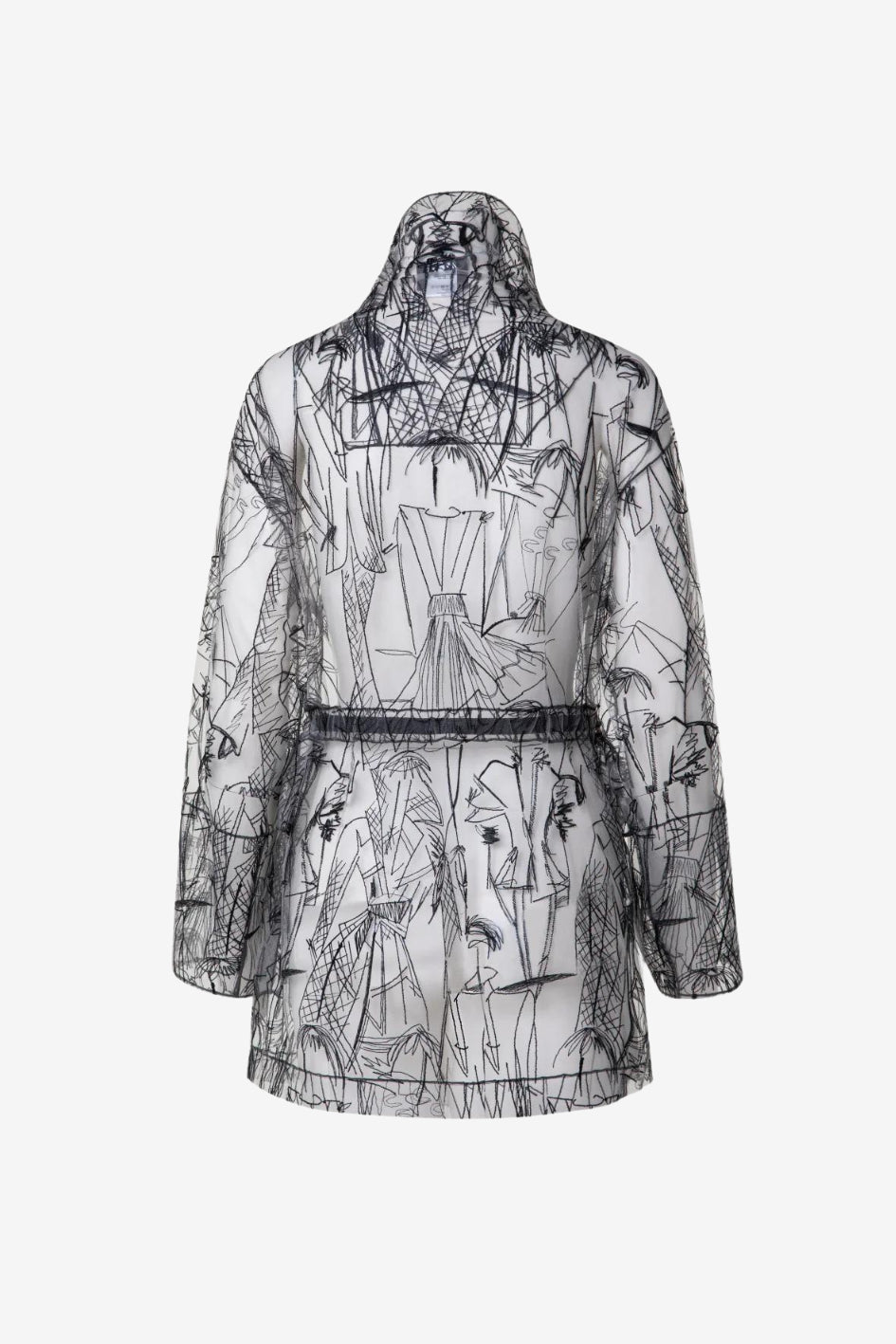 Valdemar Techno Tulle Parka mit Croquis Stickerei