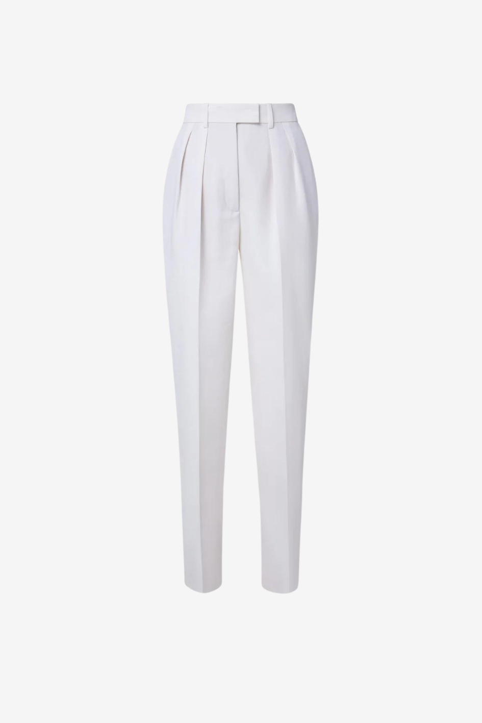 Tapered Hose aus Baumwolle und Leinen mit Bundfalten