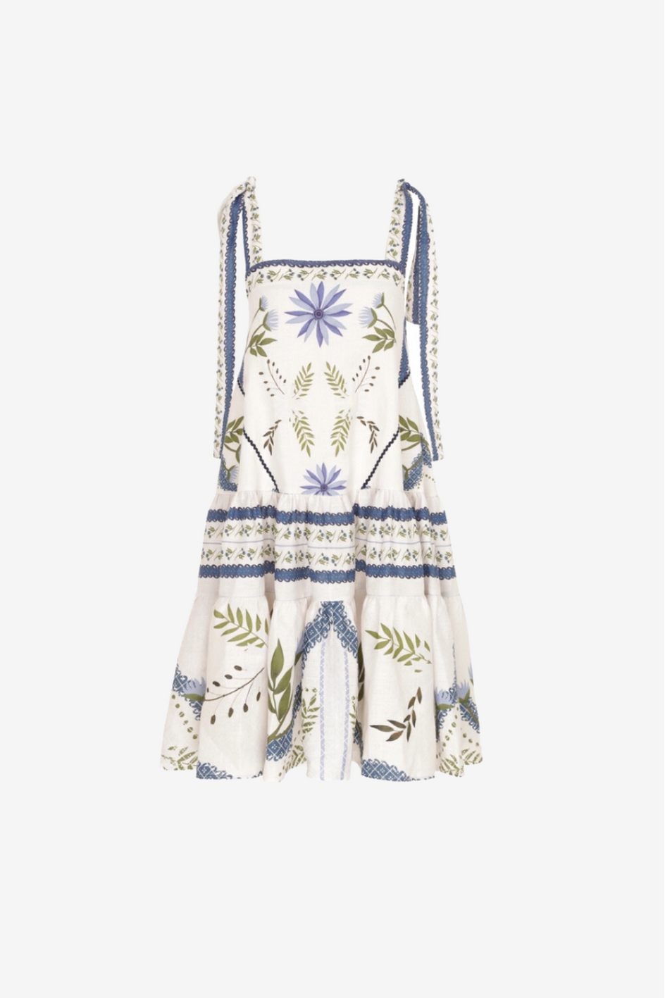 Blue Botanical Scarlet Dress