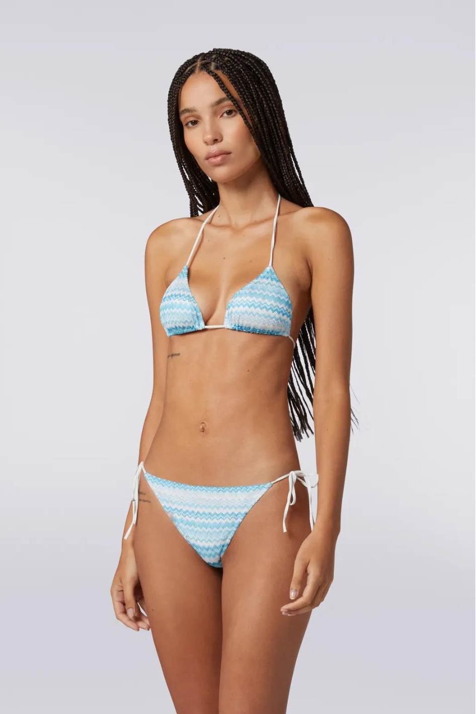 Multicolor Blue Printed Bikini