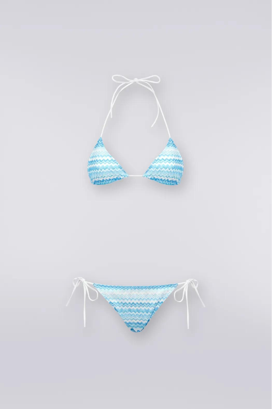 Multicolor Blue Printed Bikini