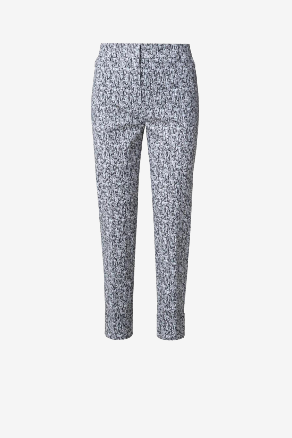Croquis Print Cotton Stretch Tapered Pants