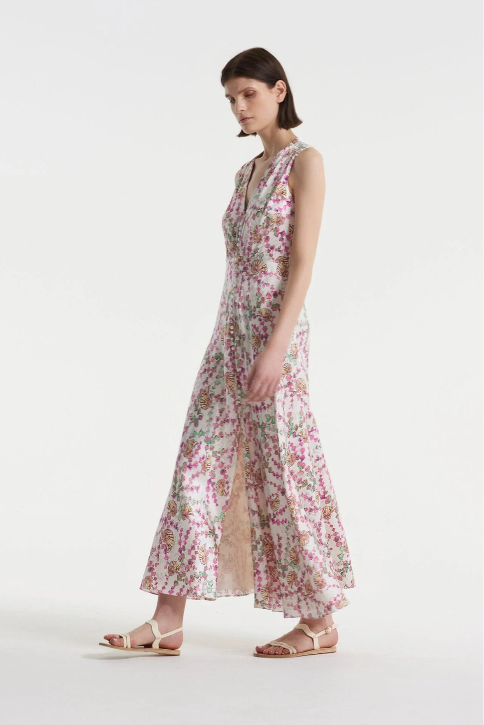 Lea Long C Dress Sandstone